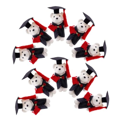 GALPADA 10 Stück Graduierte Doktorbär Puppe DIY -abschlüsse Gegenwärtige Bären Gefüllter Blumenstrauß Abschluss Tierspielzeug Abschluss Bär Mini -abschlusstier Polyester von GALPADA