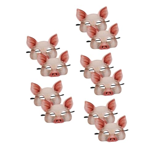 GALPADA 10 Stück Halbes Gesicht Tiermaske Schwein in Leichte Party-maske für Erwachsene Detailreiche Masquerade Maske für Halloween Karneval Fasching Kostümfest GALPADA 10 Stück Halbes Gesicht Tiermaske Schwein in Leichte Party-maske für Erwachsene Detailreiche Masquerade Maske für Halloween Karneval Fasching Kostümfest von GALPADA