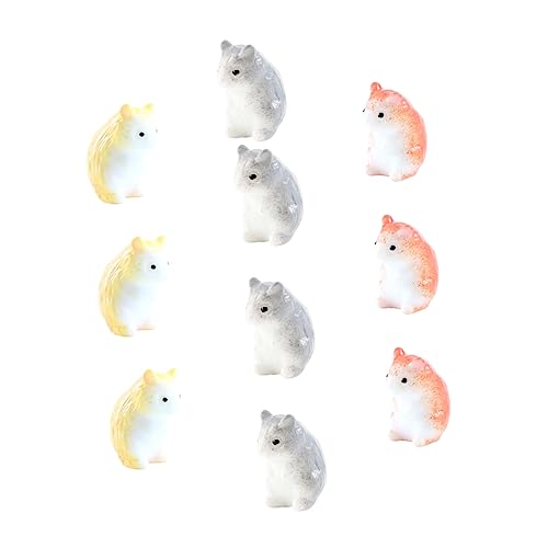 GALPADA 10 Stück Harzhandwerk Mini Tierfigur Cartoon Kuchendekoration Kuchendekoration Miniaturfigur Kuchenornament Mooslandschaftsornamente Cartoon Ornamente Bunt von GALPADA