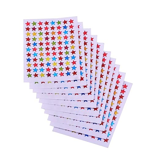 GALPADA 10 Stück Mini Belohnungssticker Bunten Sternen für Lehrerbedarf für Anreiz und Erfolgskarten Selbstklebende Etiketten für Kindergarten und Grundschule GALPADA 10 Stück Mini Belohnungssticker Bunten Sternen für Lehrerbedarf für Anreiz und Erfolgskarten Selbstklebende Etiketten für Kindergarten und Grundschule von GALPADA