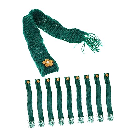 GALPADA 10 Stück Mini Schal Austauschbarer Puppenschal Accessoires Weinflaschenschal Satin Fleece Halstuch Schals Partygeschenk Pelz Strickschal Weingeschenk von GALPADA