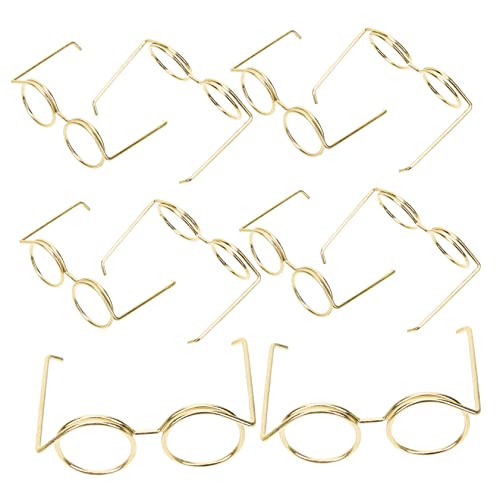 GALPADA 10 Stück Mini-brillenspielzeug Gläser Puppe Sonnenbrille Brillen Für Puppen Sonnenbrille Zum Anziehen Der Puppe Umrandete Puppensonnenbrille Trendy Miniatur Golden Metall GALPADA 10 Stück Mini-brillenspielzeug Gläser Puppe Sonnenbrille Brillen Für Puppen Sonnenbrille Zum Anziehen Der Puppe Umrandete Puppensonnenbrille Trendy Miniatur Golden Metall von GALPADA