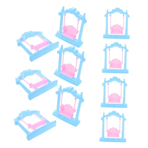 GALPADA 10 Stück Miniatur Puppenhaus Schaukeln Set Teiliges Prinzessinnen Mädchen für Puppenhaus Schaukeln für Kreative Rollenspiele für Kleinkinder und Geschenkideen von GALPADA