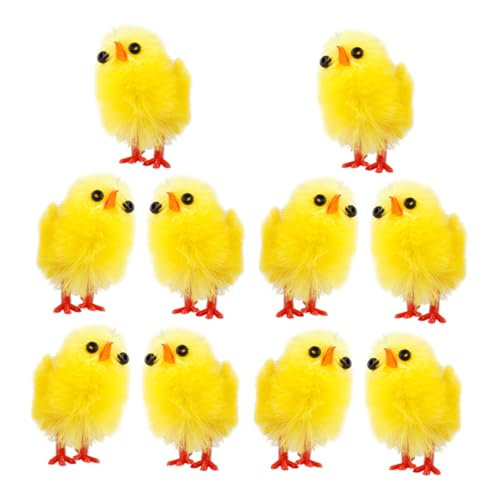 GALPADA 10 Stück Osterküken Chenille Küken Hühnerspielzeug Für Dose Mini Flauschige Küken Niedliche Kleine Hühnerfiguren Realistisches Kükenspielzeug Gefülltes Thema Gelbe GALPADA 10 Stück Osterküken Chenille Küken Hühnerspielzeug Für Dose Mini Flauschige Küken Niedliche Kleine Hühnerfiguren Realistisches Kükenspielzeug Gefülltes Thema Gelbe von GALPADA