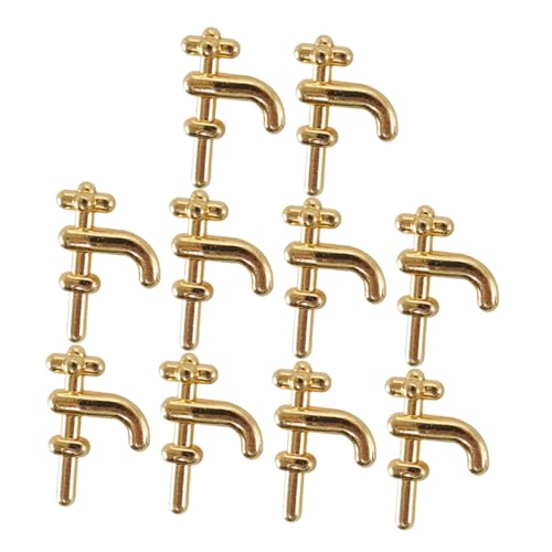 GALPADA 10 Stück Puppenhaus Badezimmer Zubehör Realistisch Gestaltete Küchenarmaturen für Puppenmöbel und Landschaftsdekoration von GALPADA