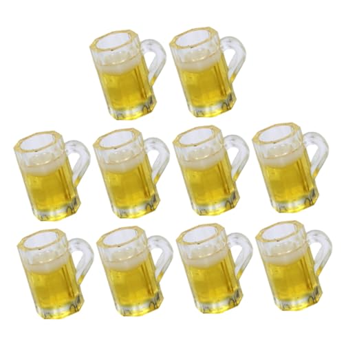 GALPADA 10 Stück Puppenhaus Dekoration Miniatur Bierglas Figuren Sammelfiguren für Wohnzimmertisch und DIY Fotorequisiten GALPADA 10 Stück Puppenhaus Dekoration Miniatur Bierglas Figuren Sammelfiguren für Wohnzimmertisch und DIY Fotorequisiten von GALPADA