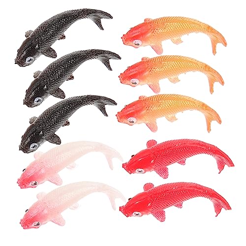 GALPADA 10 Stück Puppenhaus Modell Miniatur Fisch Mini Realistische Miniaturen Tier Lebensechte Figuren Zubehör Dekorationen Kleines Meer Puppenhaus Figur Ziermodell von GALPADA