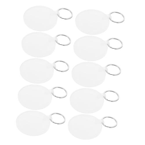 GALPADA 10 Stück Runde Sublimations-schlüsselanhänger Doppelseitig für DIY Basteln Heat-transfer Blank Schlüsselanhänger für Fotoübertragung Bastelbedarf von GALPADA