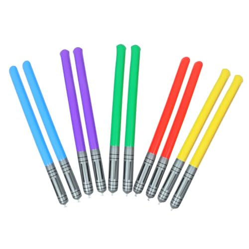 GALPADA 10 Stück Teiliges Aufblasbare Lichtschwert-spielzeuge aus Sicherem PVC Farbenfrohe Kinderparty-dekoration Langlebig Wiederverwendbar Einfache Befüllung mit Luft für Vielseitigen von GALPADA
