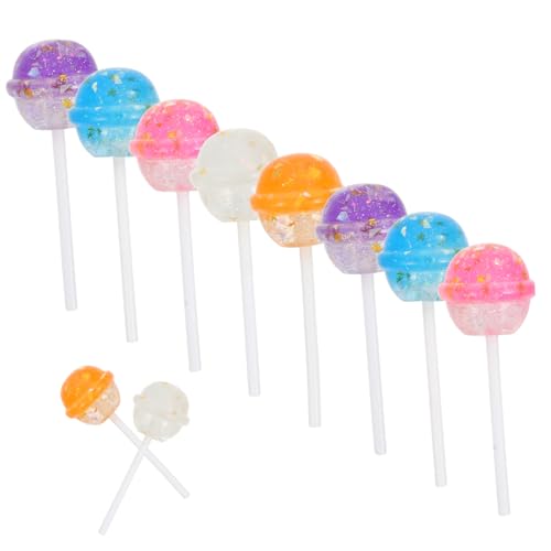 GALPADA 10 Stück Teiliges Glitzernde Resin Lutscher Deko Realistische Candy Requisiten für DIY Basteln Fotografie Mikrolandschaft Bunte Lollies für Szene Schmuck GALPADA 10 Stück Teiliges Glitzernde Resin Lutscher Deko Realistische Candy Requisiten für DIY Basteln Fotografie Mikrolandschaft Bunte Lollies für Szene Schmuck von GALPADA