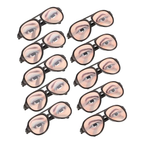 GALPADA 10 Stück Teiliges Halloween Prank Brillenset mit Lustigen Auffälligen Augenmustern Komfortabel und Unisex als Party Accessoire und Mitgebsel für Halloween Fans von GALPADA