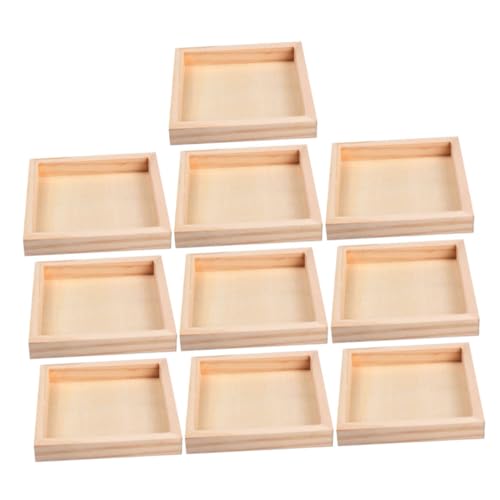 GALPADA 10 Stück Teiliges Holz Puzzle Organizer Stabile Aufbewahrungstrays für Bausteine Praktisches Leichtes Tablett für Ordentliche Spielflächen und Einfache Montage Sicher und von GALPADA