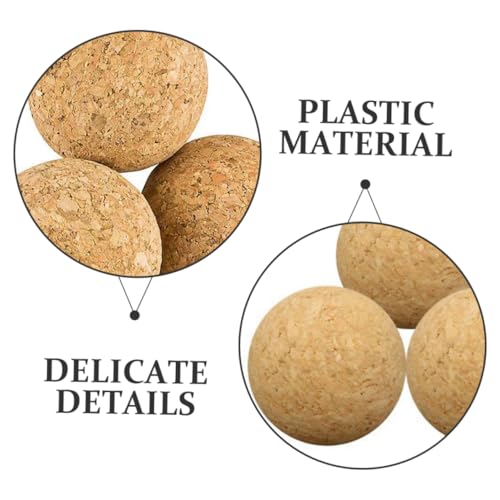 GALPADA 10 Stück Teiliges Holzkork Fußbälle für Tischfußball Ersatzspielbälle für Standard Table Soccer Robustes Naturholz für Foosball Spiele und Fußballspielzeug von GALPADA