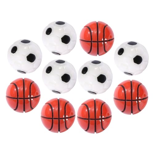 GALPADA 10 Stück Teiliges Mini Fußball Basketball Miniatur Dekorationen für Puppenhaus Mikrolandschaft Geeignet von GALPADA