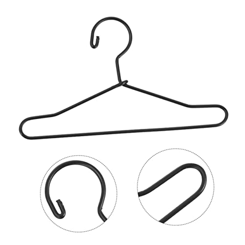 GALPADA 10 Stück Teiliges Mini Puppenkleiderbügel aus Schwarzem Platzsparende Aufbewahrung für Puppenkleider Geeignet für Barbie und Fairy House zur Organisation von Doll Coats und Tops von GALPADA