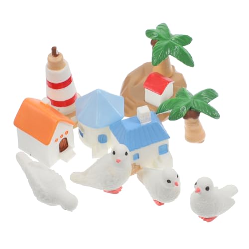 GALPADA 10 Stück Teiliges Miniatur Figuren Deko für Puppenhaus Strand Mikrolandschaft mit Realistischen Details für Kreative DIY Projekte Fotodekoration GALPADA 10 Stück Teiliges Miniatur Figuren Deko für Puppenhaus Strand Mikrolandschaft mit Realistischen Details für Kreative DIY Projekte Fotodekoration von GALPADA