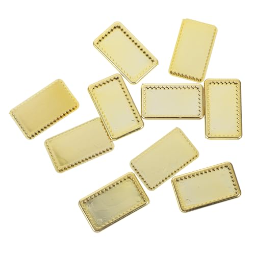 GALPADA 10 Stück Teiliges Miniatur Geschirrset Gold für Puppenhaus Mini Teller Dekoration Ergänzung für DIY Küche und Miniatur Szenen Langlebig und Vielseitig Einsetzbar von GALPADA