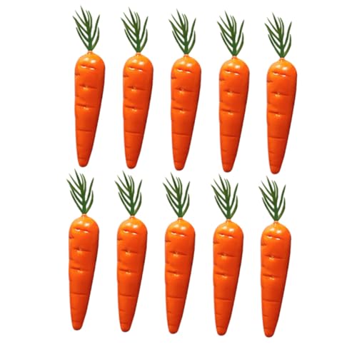 GALPADA 10 Stück Teiliges Miniatur Karotten Simulation Gemüsemodell Langlebig Kinderfreundlich für Puppenhaus Dekoration und Vorschulbildung Partyornament von GALPADA