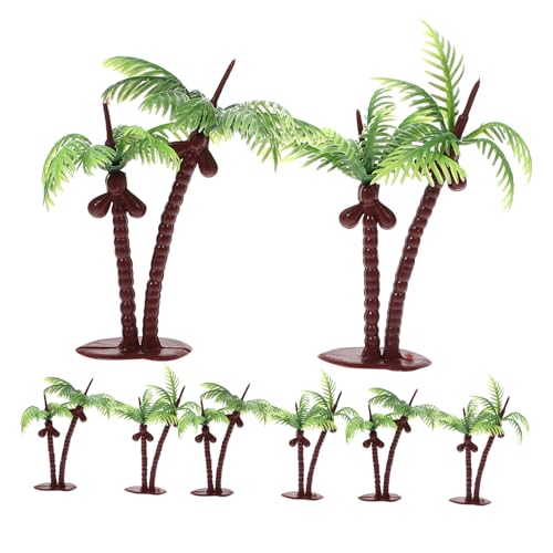 GALPADA 10 Stück Teiliges Miniatur Kokosnussbäume Modellbäume für DIY Landschaftsbau Realistische Mikro Landschaftsdekoration Leichte Langlebige Sandtisch Accessoires für Zen Gärten und von GALPADA