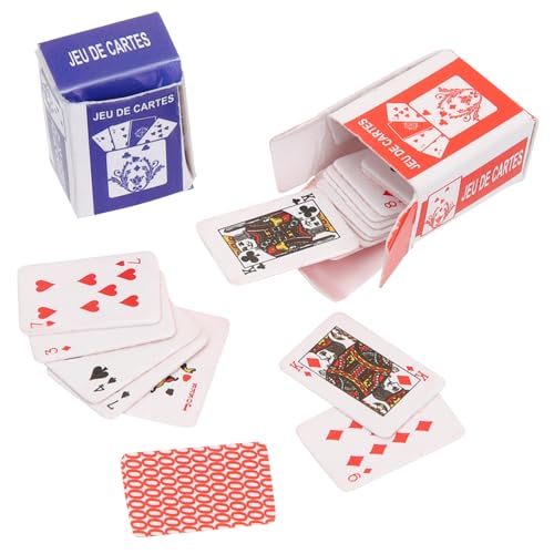 GALPADA 10 Stück Teiliges Miniatur Puppenhaus Spielkarten Realistische Leichte und Kompakte Spielkarten aus Beschichtetem Papier Detailreich für Puppenhaus Dekoration und Rollenspiel GALPADA 10 Stück Teiliges Miniatur Puppenhaus Spielkarten Realistische Leichte und Kompakte Spielkarten aus Beschichtetem Papier Detailreich für Puppenhaus Dekoration und Rollenspiel von GALPADA