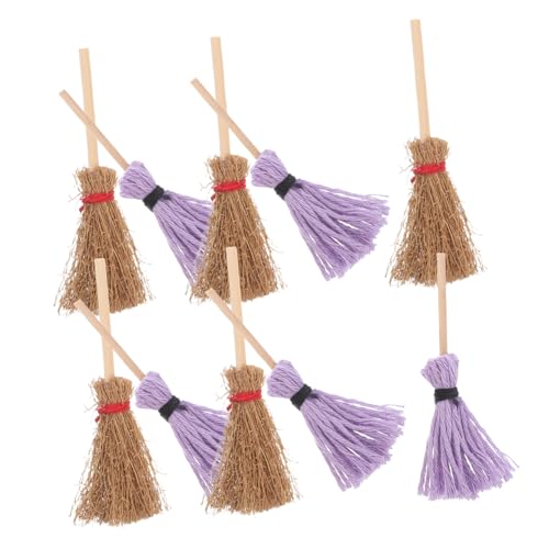 GALPADA 10 Stück Teiliges Miniatur Putzset Realistisches Puppenhaus Zubehör mit Besen und Mop Umweltfreundliche Miniatur Haushaltsreiniger für DIY Puppenmöbel Dekoration von GALPADA