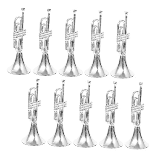 GALPADA 10 Stück Teiliges Miniatur Trompeten Modell für Puppenhaus Dekoration Realistisches Musikinstrumenten Modell Elegant und Lifelike für Weihnachtsdeko und Kreative Räume GALPADA 10 Stück Teiliges Miniatur Trompeten Modell für Puppenhaus Dekoration Realistisches Musikinstrumenten Modell Elegant und Lifelike für Weihnachtsdeko und Kreative Räume von GALPADA