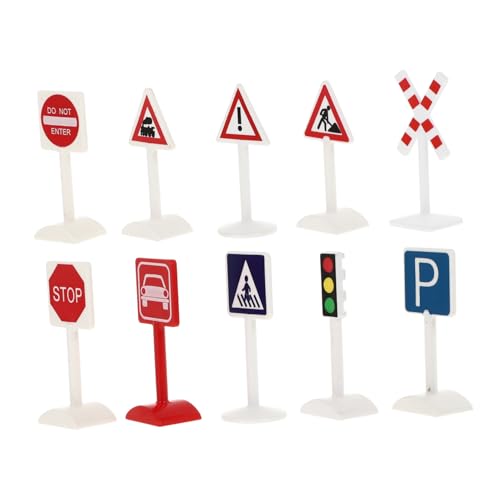 GALPADA 10 Stück Teiliges Miniatur Verkehrszeichen für Realistische Simulation Pädagogisches Bunte Sandtisch Dekoration Geeignet für Innen und Außenspiel Fördert Verkehrssicherheit GALPADA 10 Stück Teiliges Miniatur Verkehrszeichen für Realistische Simulation Pädagogisches Bunte Sandtisch Dekoration Geeignet für Innen und Außenspiel Fördert Verkehrssicherheit von GALPADA