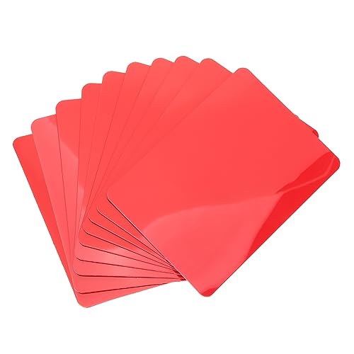 GALPADA 10 Stück Teiliges Poker Kartenverteiler Roter Poker Kartenspender für Holdem Kartenzuteilungs Tool Portabel und Geeignet für Spieltische und Familienspiele von GALPADA
