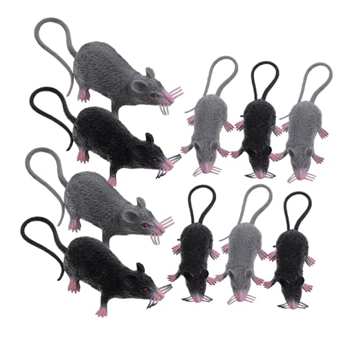 GALPADA 10 Stück Teiliges Realistisches Halloween Ratten Deko aus Robustem Wiederverwendbare Gruselige Simulation Mäuse für Streichspiele und Horror Partys für Schaurige Halloween GALPADA 10 Stück Teiliges Realistisches Halloween Ratten Deko aus Robustem Wiederverwendbare Gruselige Simulation Mäuse für Streichspiele und Horror Partys für Schaurige Halloween von GALPADA