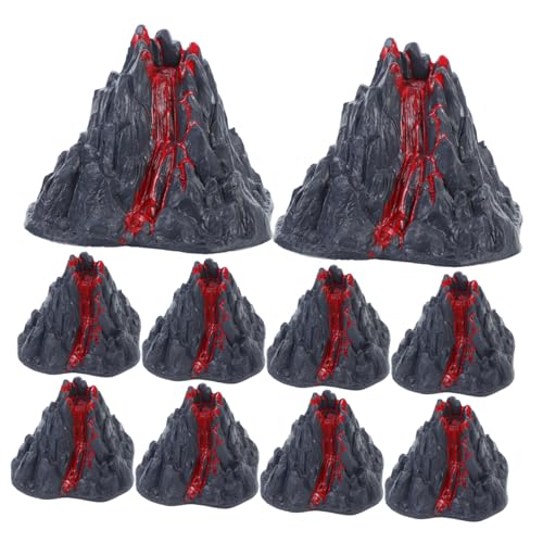 GALPADA 10 Stück Vulkan Lava Vulkan Modell Vulkan Vulkan Modell Simulation Vulkan Kinderspielzeug Vulkan 3D Vulkanlandschaft Schmuck Vulkan Party Dekorationen Aus von GALPADA