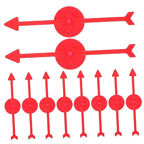 GALPADA 10 Teiliges Set Spinning Fortune Kinderspielzeug Brettdrehmaschine Picking Maschinen Set Kleine Drehplatte Exquisite Drehplatte Kunststoff Rot von GALPADA