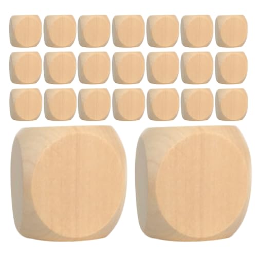 GALPADA 100 Stück Blankowürfel Seitige Holzspielwürfel für DIY Bastelprojekte Spiele und Kreative Anwendungen von GALPADA