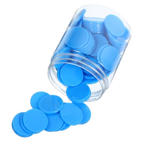GALPADA 100 Stück Bunte Abs Kunststoff Spielchips Langlebige Blanko Zählchips für Lernspiele Partyzubehör Kinderspiele Leichte Poker Chips Praktisch und Sicher von GALPADA