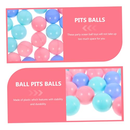 GALPADA 100 Stück Bunte Macaron Ozeanbälle für Ungiftige Kunststoff Poolspielzeug Kugeln Leicht Handlich für Indoor und Outdoor Spiele Fördert Hand Auge Koordination und Motorik von GALPADA
