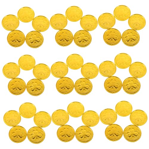 GALPADA 100 Stück Dreiblattklee Goldmünzenspielzeug Kleeblätter Party Heilige Kleeblatt Dekorationen irische Festdekoration Glücksmünzendekoration Spielzeugmünzen Plastik Golden GALPADA 100 Stück Dreiblattklee Goldmünzenspielzeug Kleeblätter Party Heilige Kleeblatt Dekorationen irische Festdekoration Glücksmünzendekoration Spielzeugmünzen Plastik Golden von GALPADA