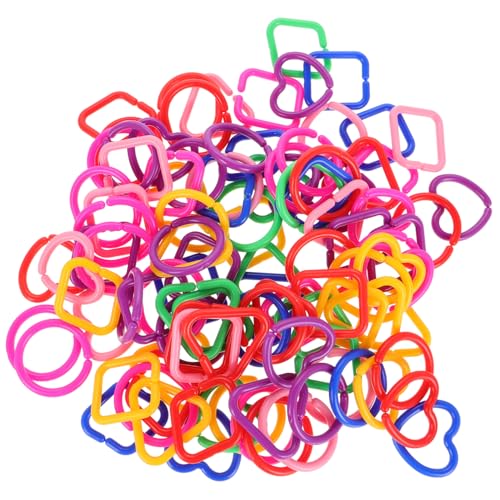 GALPADA 100 Stück Geometrische Babyspielzeuge Ringketten Mathe Links Babyspielzeug Links Verbindungsspielzeug DIY Hakenspielzeug Geometrisches Formspielzeug Geometrische Formen von GALPADA
