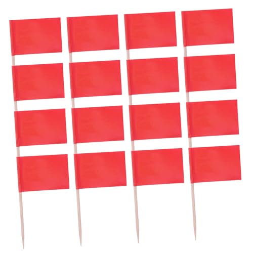 GALPADA 100 Stück Kleine Zahnstocher Flaggen in Rot Mini Stick Cupcake Toppers für Party Kuchen Dekoration Vielseitige Essbare Fähnchen für Dessert Pick und Tisch Ornament GALPADA 100 Stück Kleine Zahnstocher Flaggen in Rot Mini Stick Cupcake Toppers für Party Kuchen Dekoration Vielseitige Essbare Fähnchen für Dessert Pick und Tisch Ornament von GALPADA