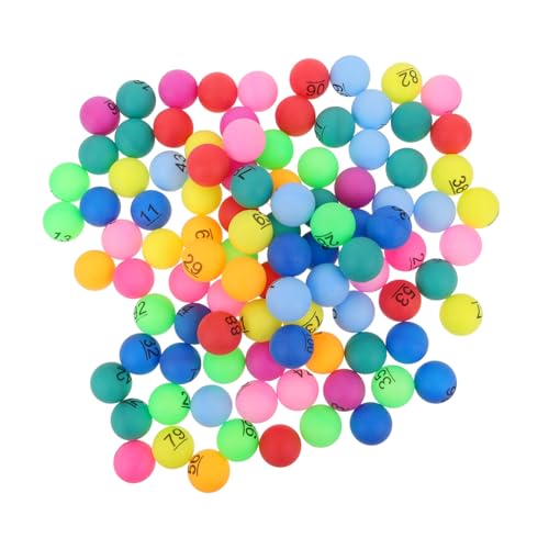 GALPADA 100 Stück Nummerierte Bingo Losebälle aus Bunte Kleine Ziehungsbälle für Tombola Partydekoration und Gewinnspiele Mehrfarbige Raffle Balls für Interaktive Spiele und Events von GALPADA