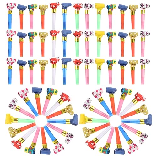 GALPADA 100 Stück Party Tröten Lustige Bläser und Geräuschemacher für Geburtstagsfeiern Cartoon Papierpfeifen für Feste und Feiern Hochwertige Bunte Party Accessoires GALPADA 100 Stück Party Tröten Lustige Bläser und Geräuschemacher für Geburtstagsfeiern Cartoon Papierpfeifen für Feste und Feiern Hochwertige Bunte Party Accessoires von GALPADA