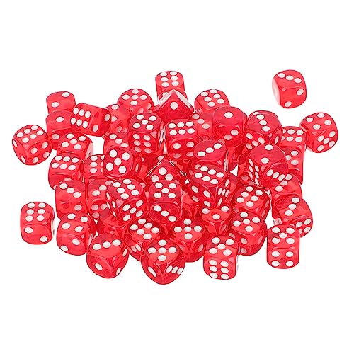GALPADA 100 Stück Rote Sechsseitige Würfel Farbige Spielwürfel für Brettspiele Party Zubehör und Gesellschaftsspiele für Feiern und Zusammenkünfte von GALPADA
