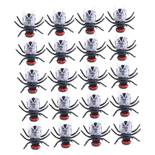 GALPADA 100 Stück Simulations-Fliegenspielzeug Party Halloween künstlich Insekten Funny Toys spielzeuge Schwarze Schmeißfliege aus Kunststoff Halloween-Schmetterling PVC Black von GALPADA