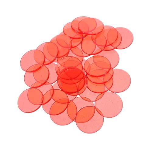 GALPADA 100 Stück Teiliges Halbtransparente Bunte Bingo Chips Zählsteine für Bingo Spiele und Mathe Frühförderung Kunststoffspielsteine Vielseitig Einsetzbar Leicht zu Reinigen und von GALPADA