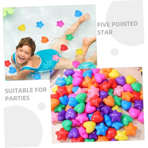GALPADA 100 Stück Teiliges Stern und Herzförmige Bälle für Bunte Indoor Bälle für Laufställe Spielzelte und Kinderpartys Dekorative Poolbälle für Kleinkinder von GALPADA