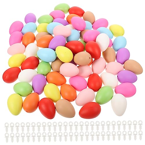 GALPADA 100 Stück Teiliges Unbemalte Simulationseier DIY Bastelset für Ostern Bunte Rohlinge zum Bemalen und Dekorieren Kreative Osterdeko Künstliche Eier für Hand Auge Koordination von GALPADA