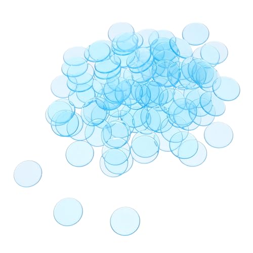 GALPADA 100 Stück Transparente Bingo Chips Halbtransparent Kunststoff Zählchips für Party Spiele Belohnung Mathe Lernen Bingo Markers Punktezähler von GALPADA