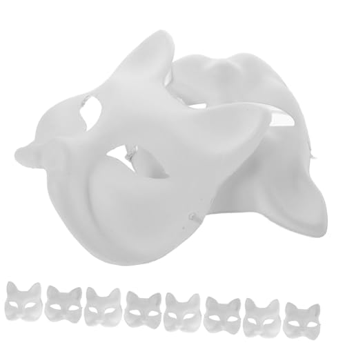 GALPADA 10Stücke DIY Farbbare Masken Unbemalte Katzen Fuchs Masken für Halloween Karneval Maskerade Kreatives Basteln für Mottopartys Cosplay GALPADA 10Stücke DIY Farbbare Masken Unbemalte Katzen Fuchs Masken für Halloween Karneval Maskerade Kreatives Basteln für Mottopartys Cosplay von GALPADA