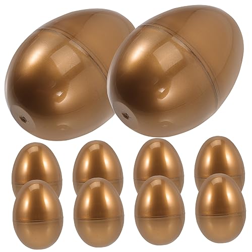 GALPADA 10Stücke Goldene Ostereier Dekoration für Ostern Füllbare Kunststoff Eier für Party Dekoration Ostereier Ornamente für Erwachsene Osterfest Accessoire GALPADA 10Stücke Goldene Ostereier Dekoration für Ostern Füllbare Kunststoff Eier für Party Dekoration Ostereier Ornamente für Erwachsene Osterfest Accessoire von GALPADA