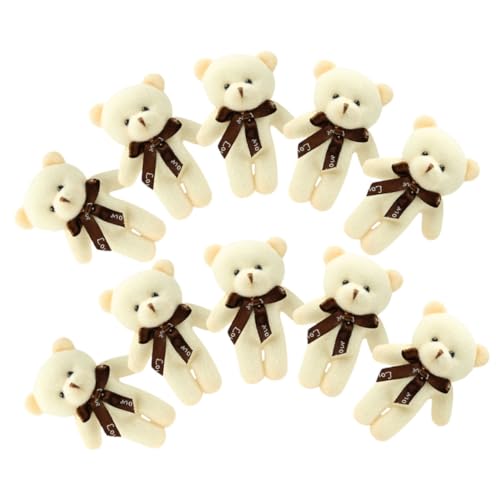 GALPADA 10Stücke Mini Plüschbären Schlüsselanhänger Süße Bärenpuppen zum Dekorieren von Taschen Handtaschen und Koffern Weiche Stofftiere für und Bastelprojekte von GALPADA