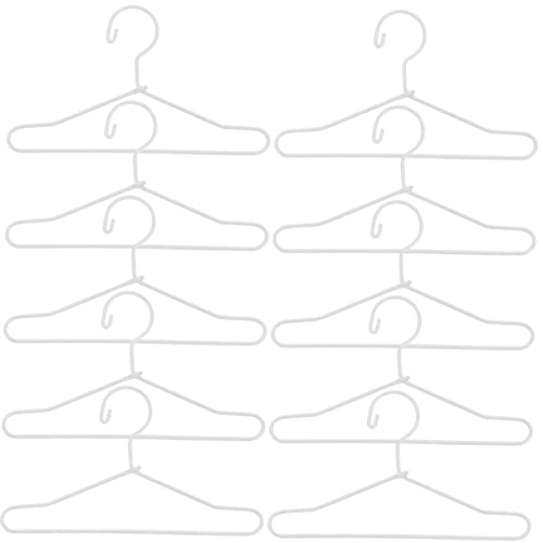 GALPADA 10Stücke Mini Puppen Kleiderbügel aus Metall für Puppenschränke Aufbewahrung von Puppenkleidung Platzsparend und Leicht Kleine Puppen von GALPADA