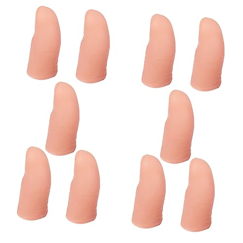 GALPADA 10Stücke Simulation Fingerabdeckung Hautfarbene Fake Finger für Lustige Spiele und Shows Komfortables Material Leicht und Handlich für Erwachsenen Unterhaltung von GALPADA